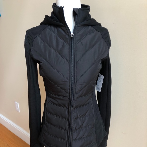 Black Fila Mixed-Media Hooded Jacket - Picture 1 of 5